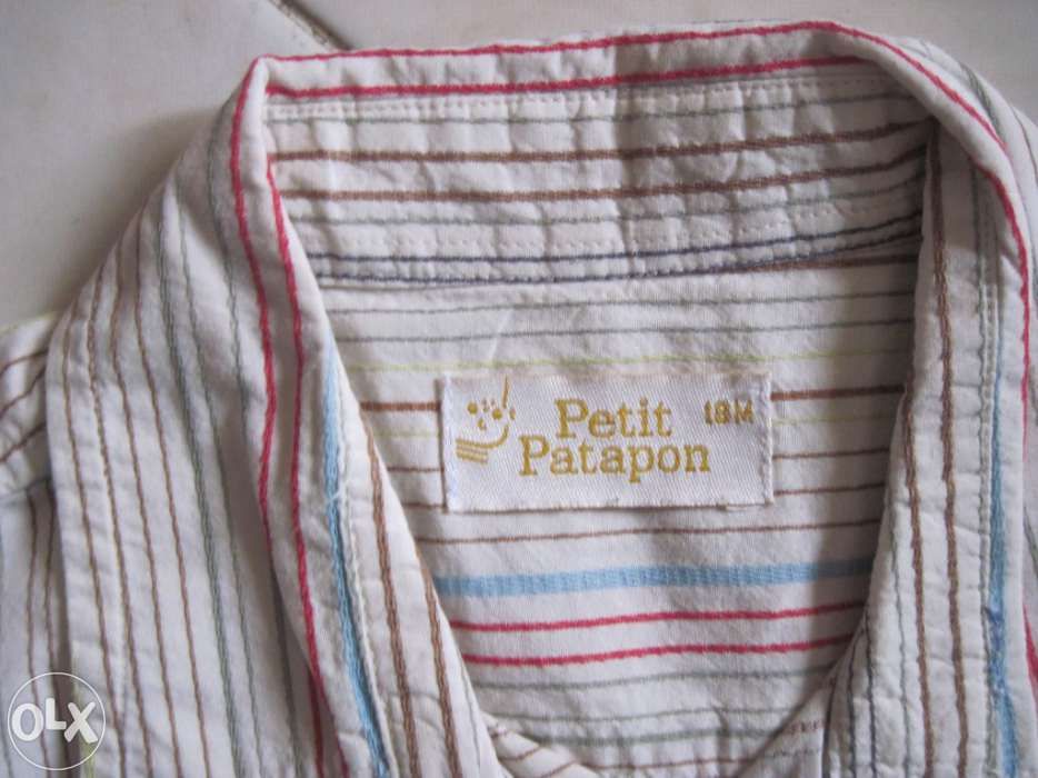 Camisa verao petit patapon tamanho 18 meses