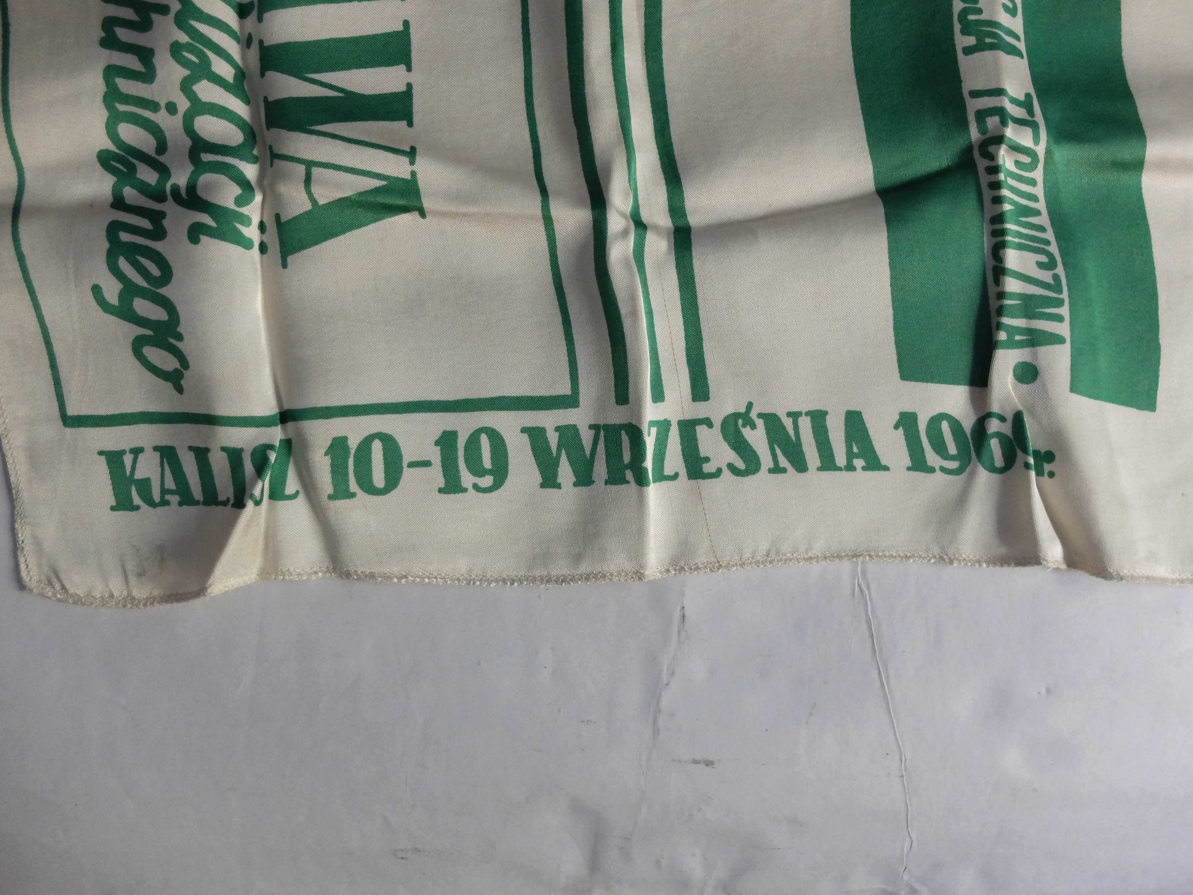 Kalisz - pamiątkowa chusta NOT Wystawa Racjonalizacji 1969