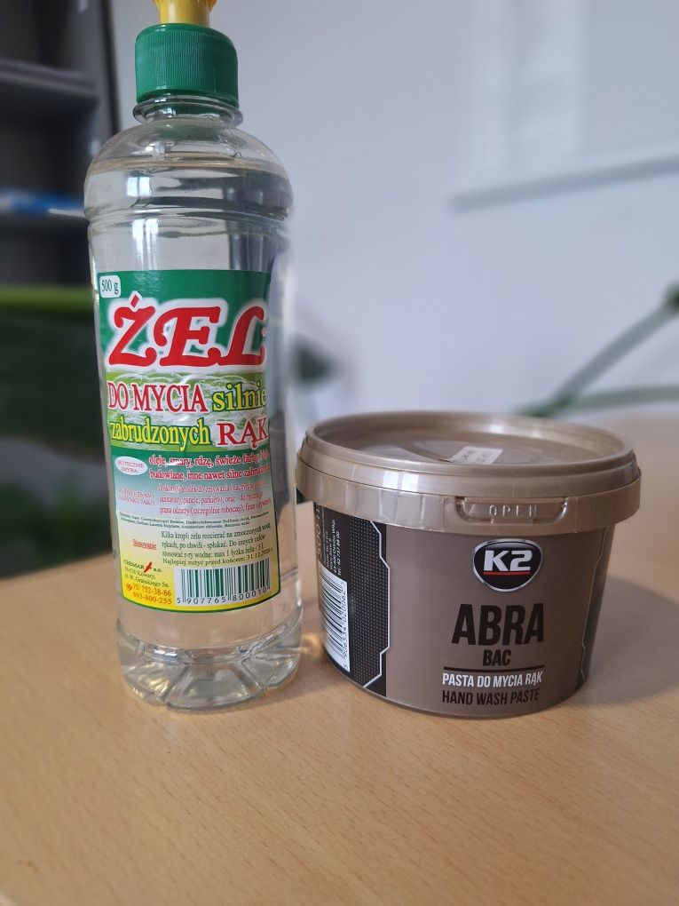 Pasta do rąk i żel do mycia