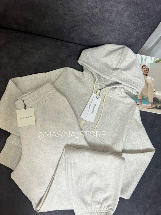 Новий жіночий костюм Calvin Klein XS, S фліс оригінал бежевий спорт