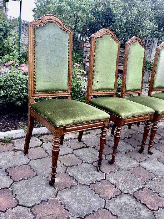 Стулья антикварные в стиле модерн, на колесиках, цена за 1 шт, Англия