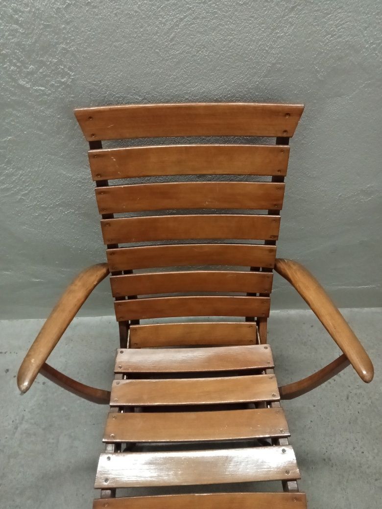 Krzesło drewniane ogrodowe, składane, leżak