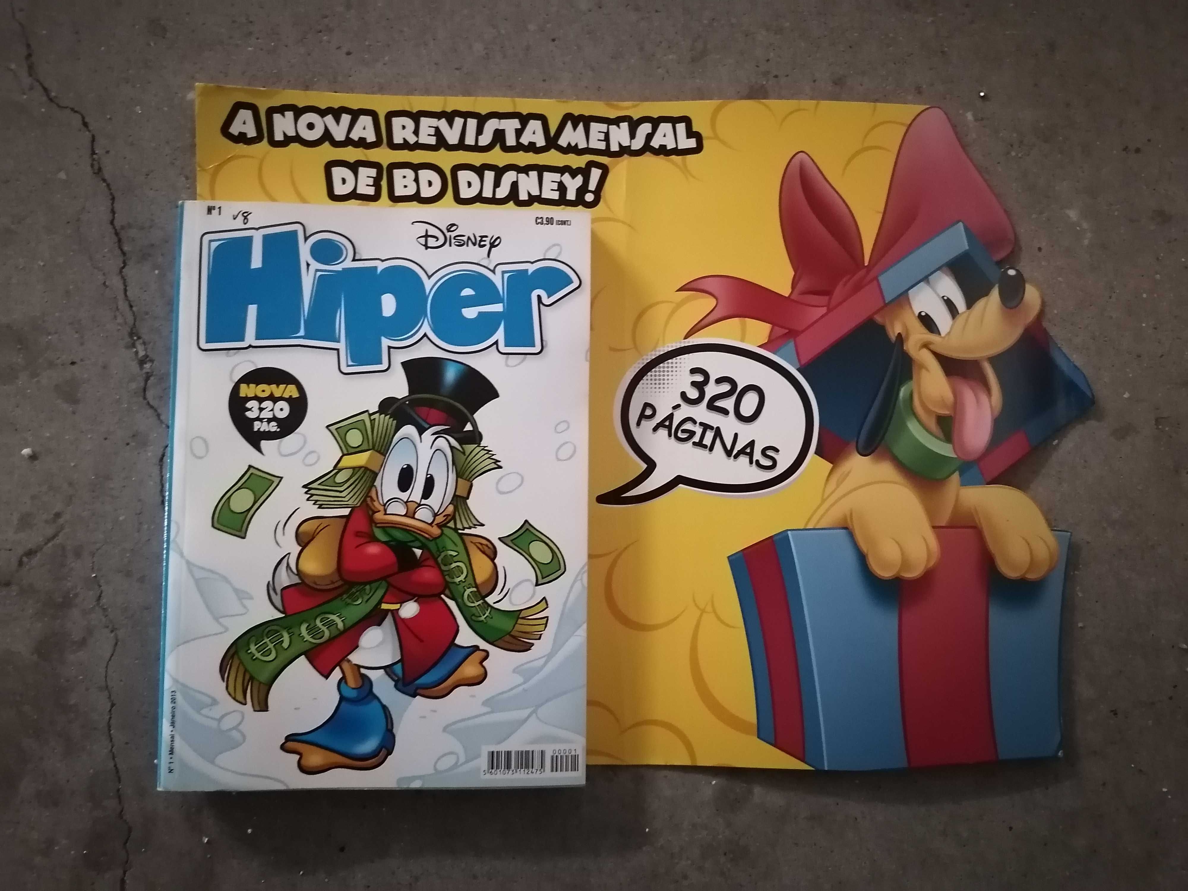 3 Revistas banda desenhada Disney - Comix Edição Mundial e Hiper Nº 1
