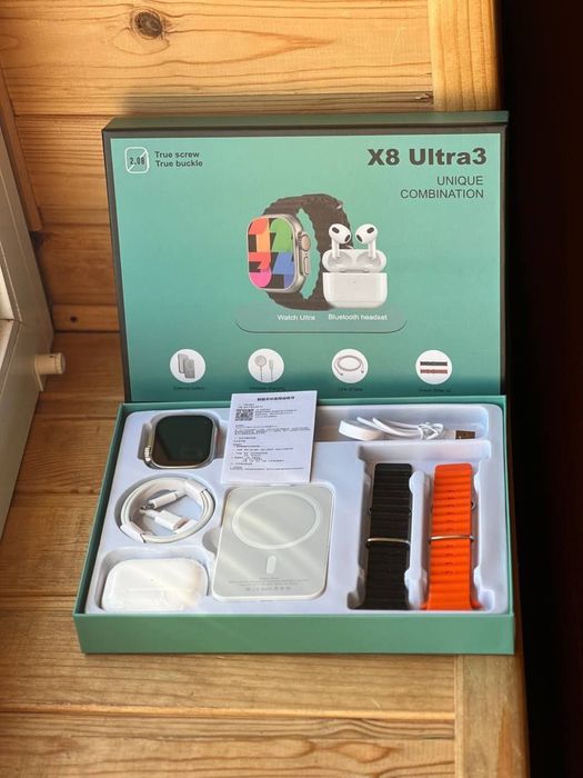 Часы+ 2 ремешка+беспроводная зарядка Watch setAND 5325