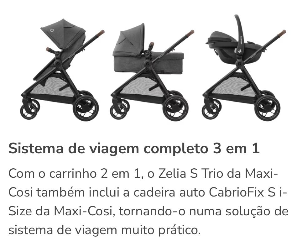 Maxi Cosi Zelia 3 + Family Fix 2 (com factura)