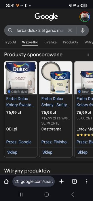 FARBA DULUX 2 razy po 2,5 l