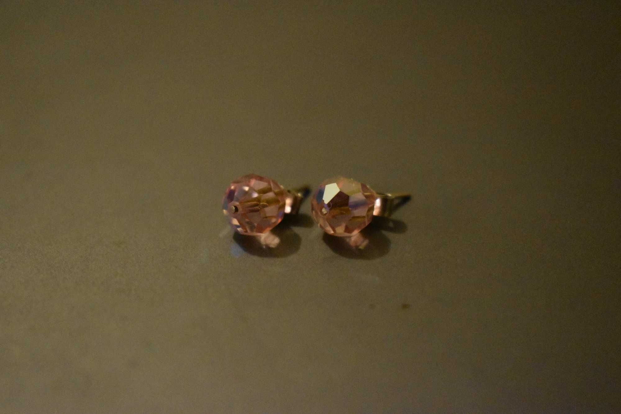 Brincos de diamante rosa >2gramas