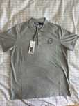 Karl Lagerfeld koszulka polo meska L szara t-shirt bluzka