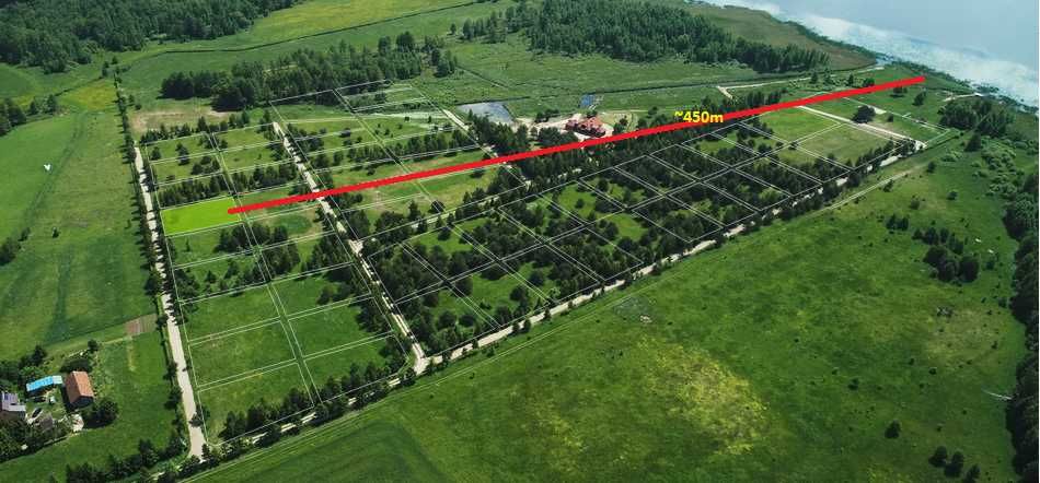 Działka budowlana 1540m2 nad jeziorem Skomętno, Mazury. Ełk