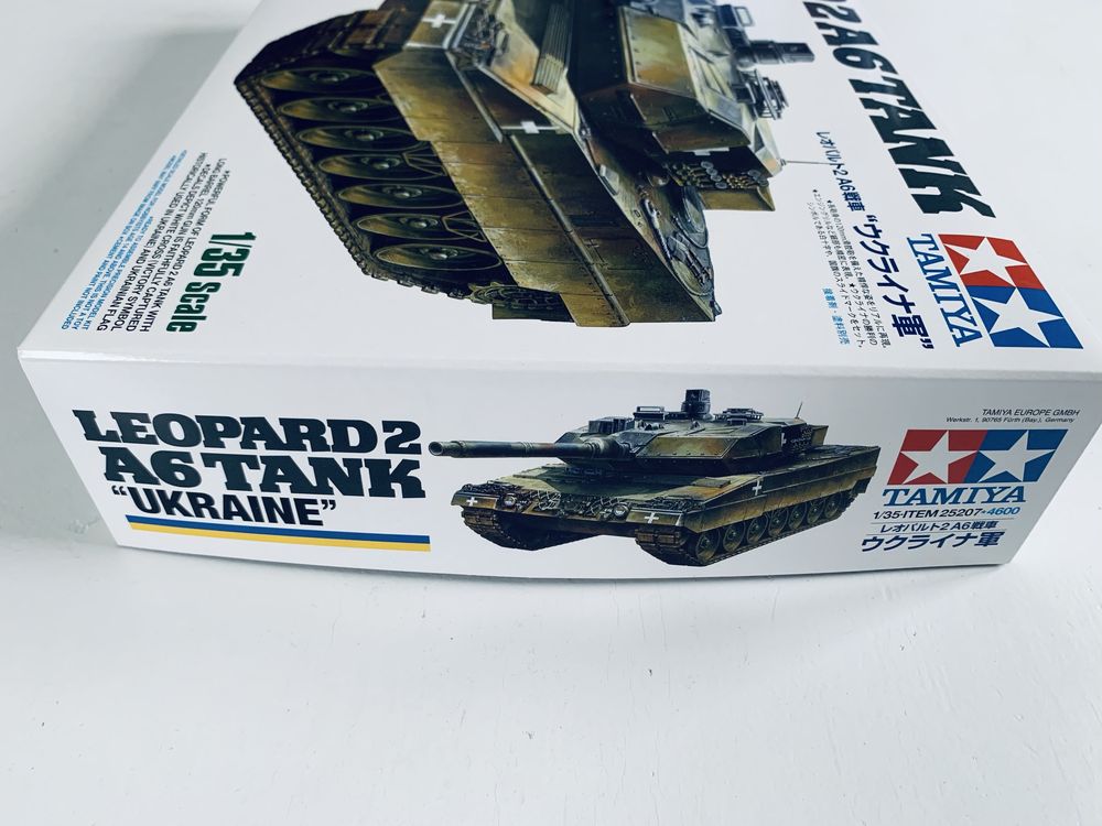 Czołg Leopard 2 A6 Tank Ukraine model do sklejania Tamiya 25207