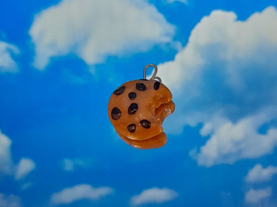 Zawieszka naszyjnik cookie/ciastko z modeliny handmade tumblr