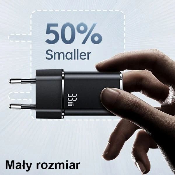 USAMS Ładowarka sieciowa 1xUSB-C+1xUSB T43 33W PD3.0 +QC3.0  + kabel
