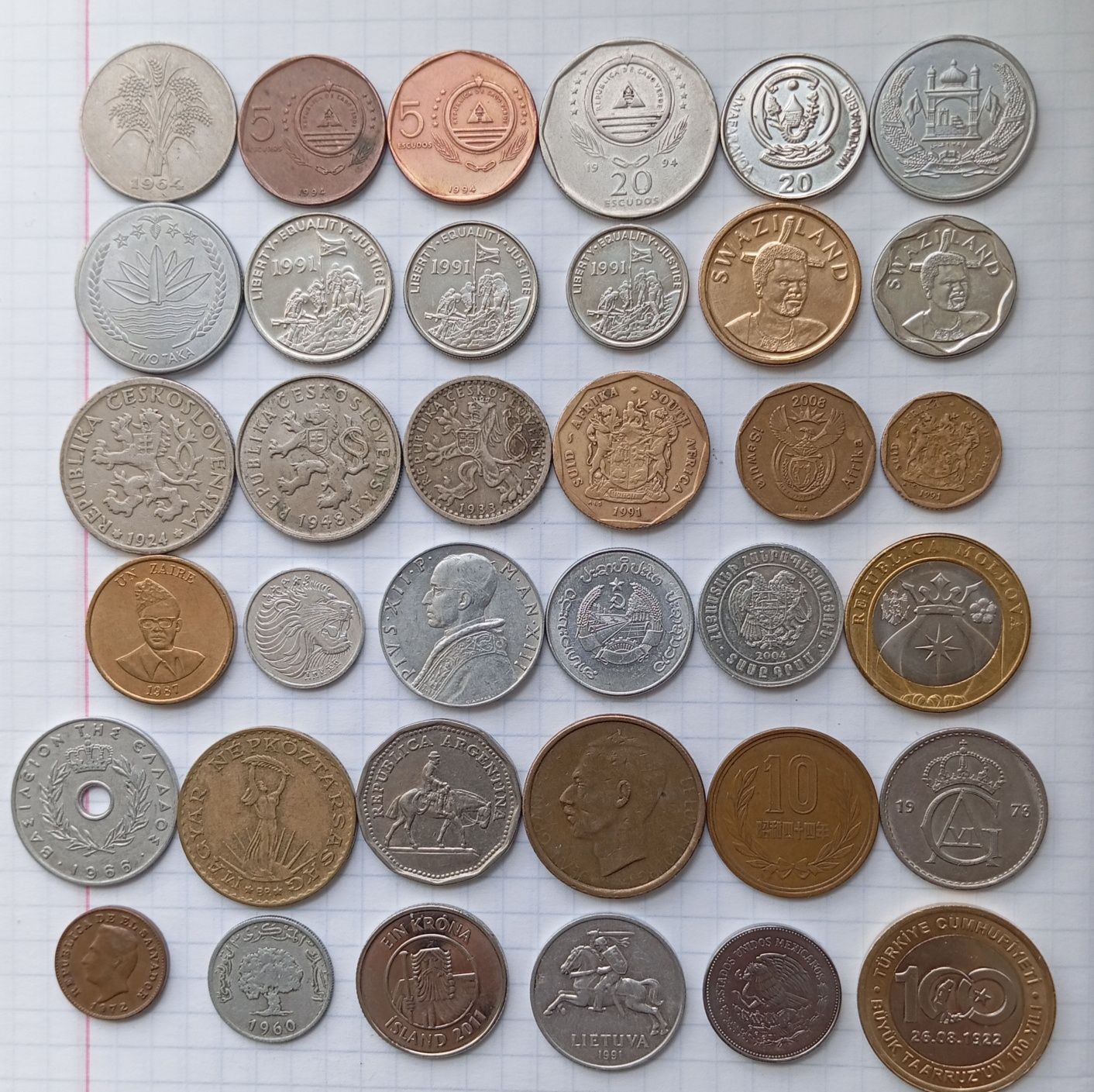 Монети Екзотичні різні.