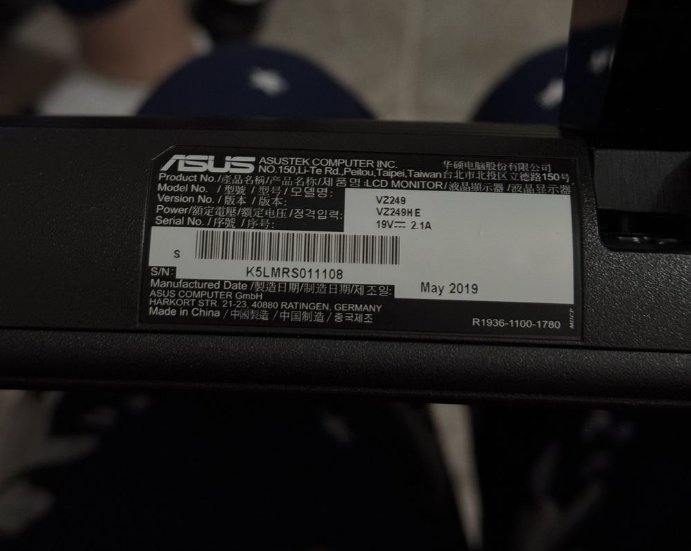 Monitor Asus VZ249 23.8”
