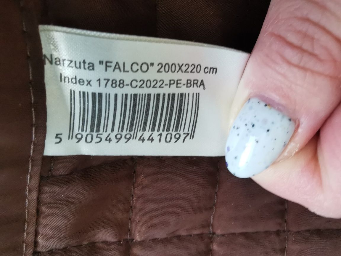 Brunatna brązowa pikowana narzuta na łóżko Home&you Falco 200x220