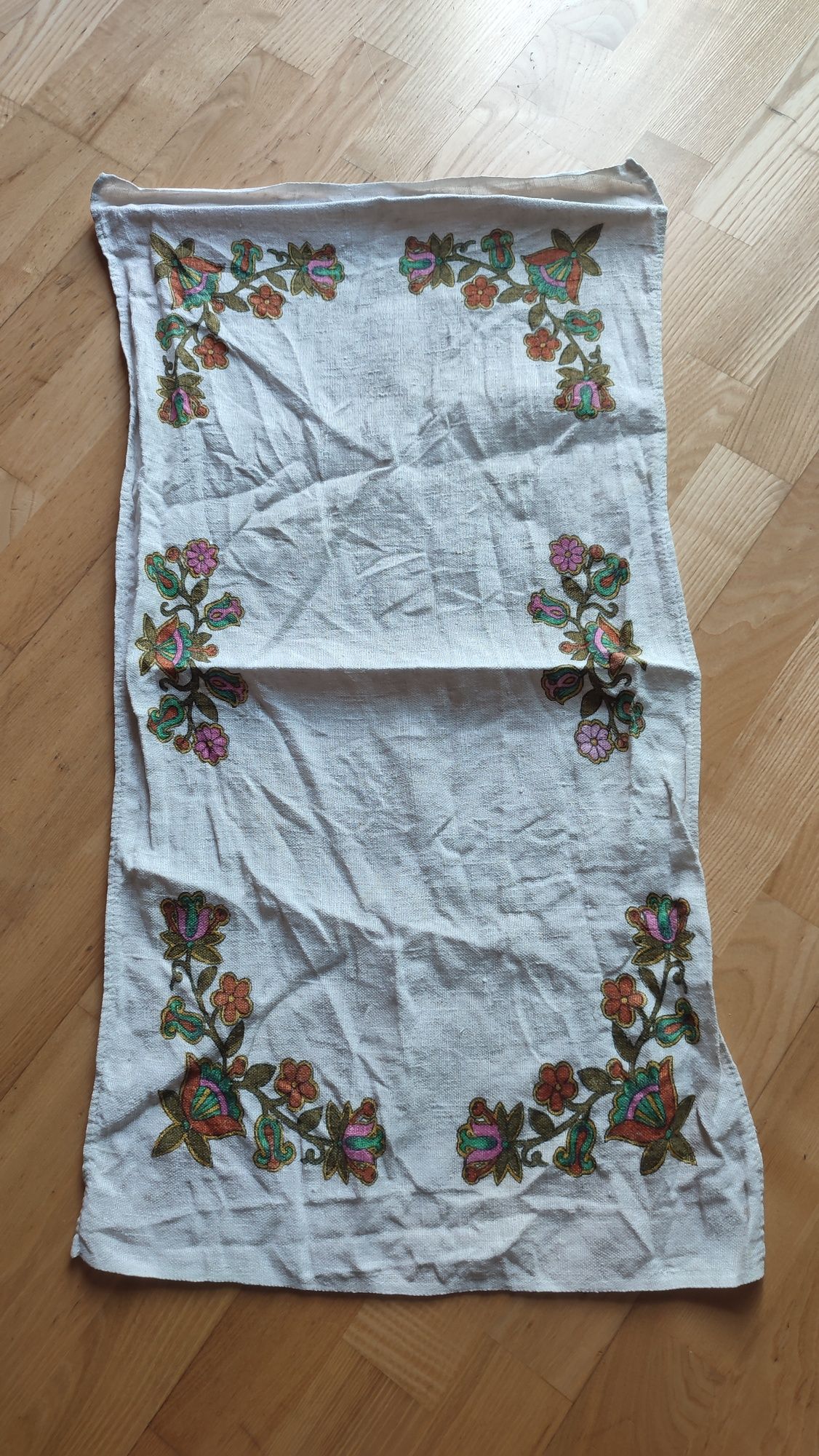 Lniana chusta lata 70