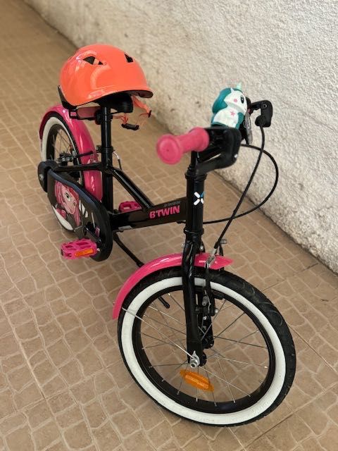 Bicicleta Infantil BTWIN roda 16 (com rodas de apoio)