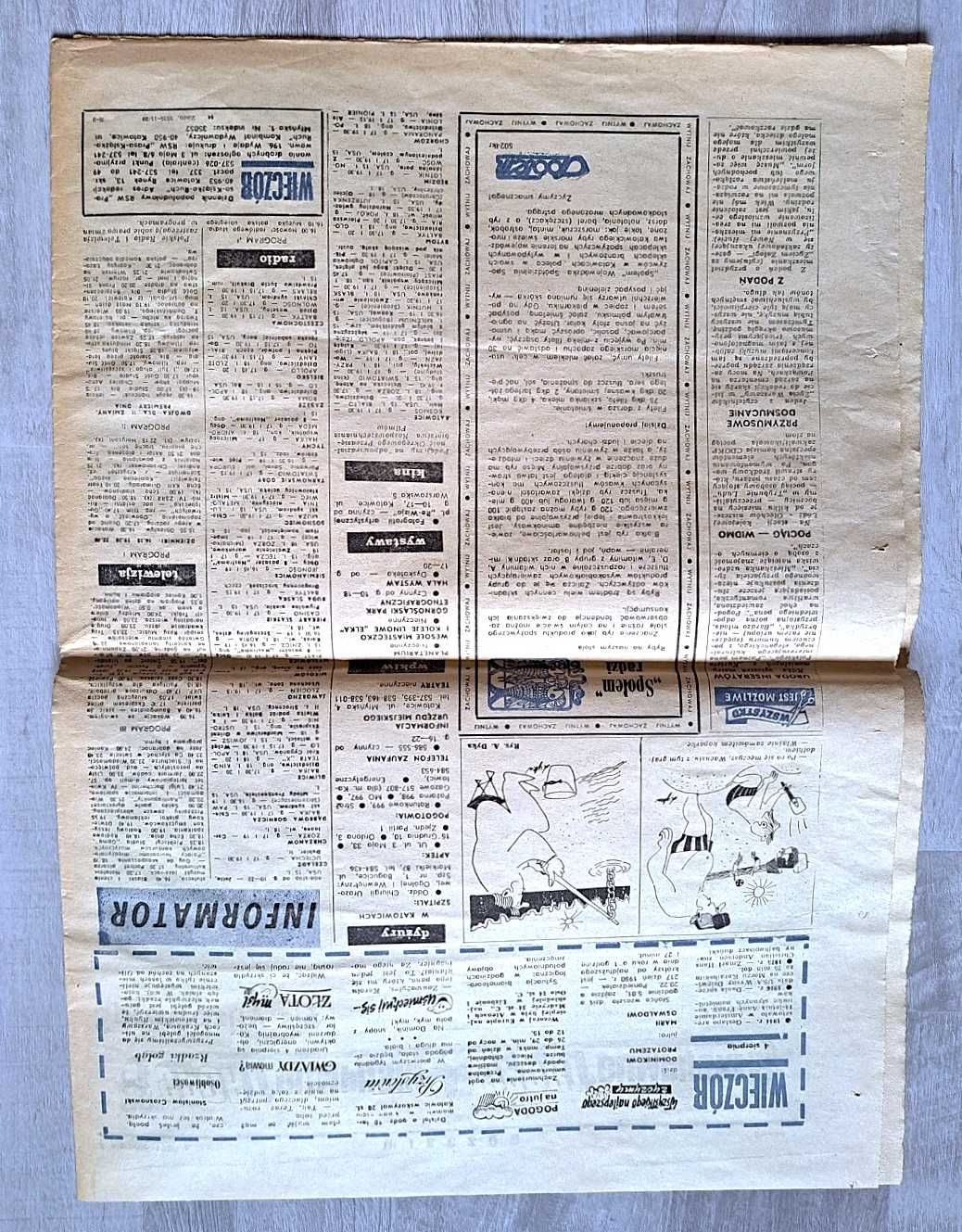 Wieczór. Codzienna Ilustrowana Gazeta Popołudniowa, 04.08.1980r., PRL,