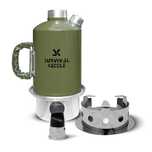 Czajnik turystyczny, kuchenka Survival Kettle Green - 1,2 L - zestaw