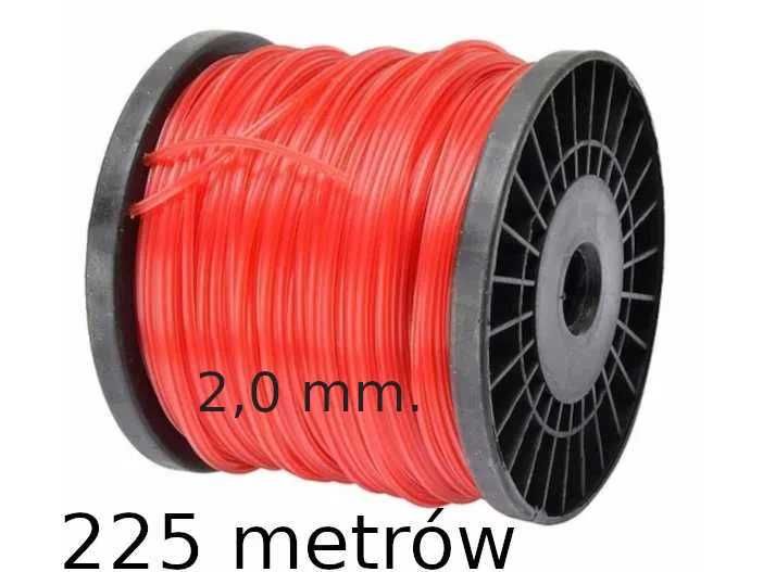 Żyłka tnąca do trawy  kosy i podkaszarki 2.0 mm dł. 225 mb.