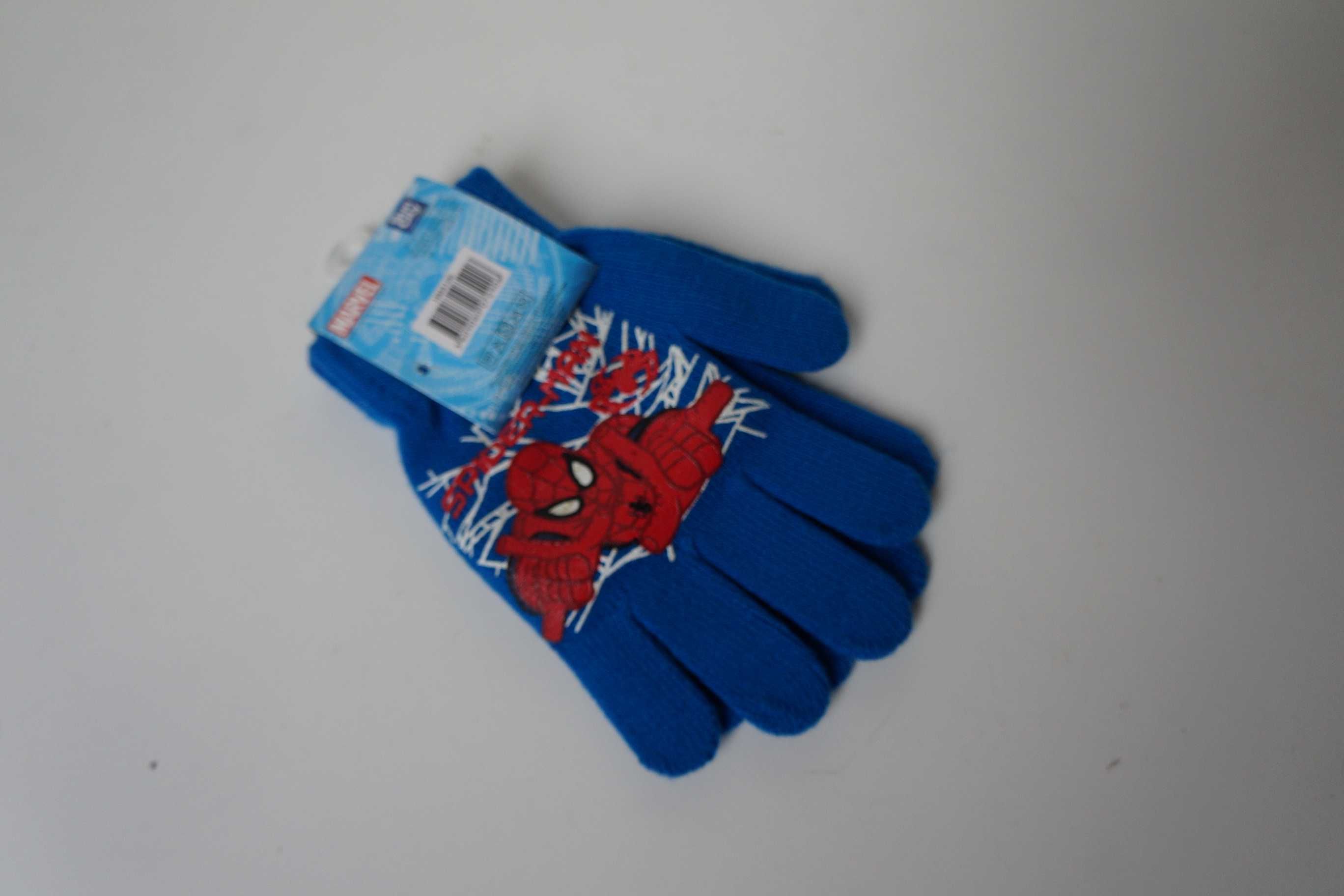 Rękawice rękawiczki dziecięce Spiderman niebieskie