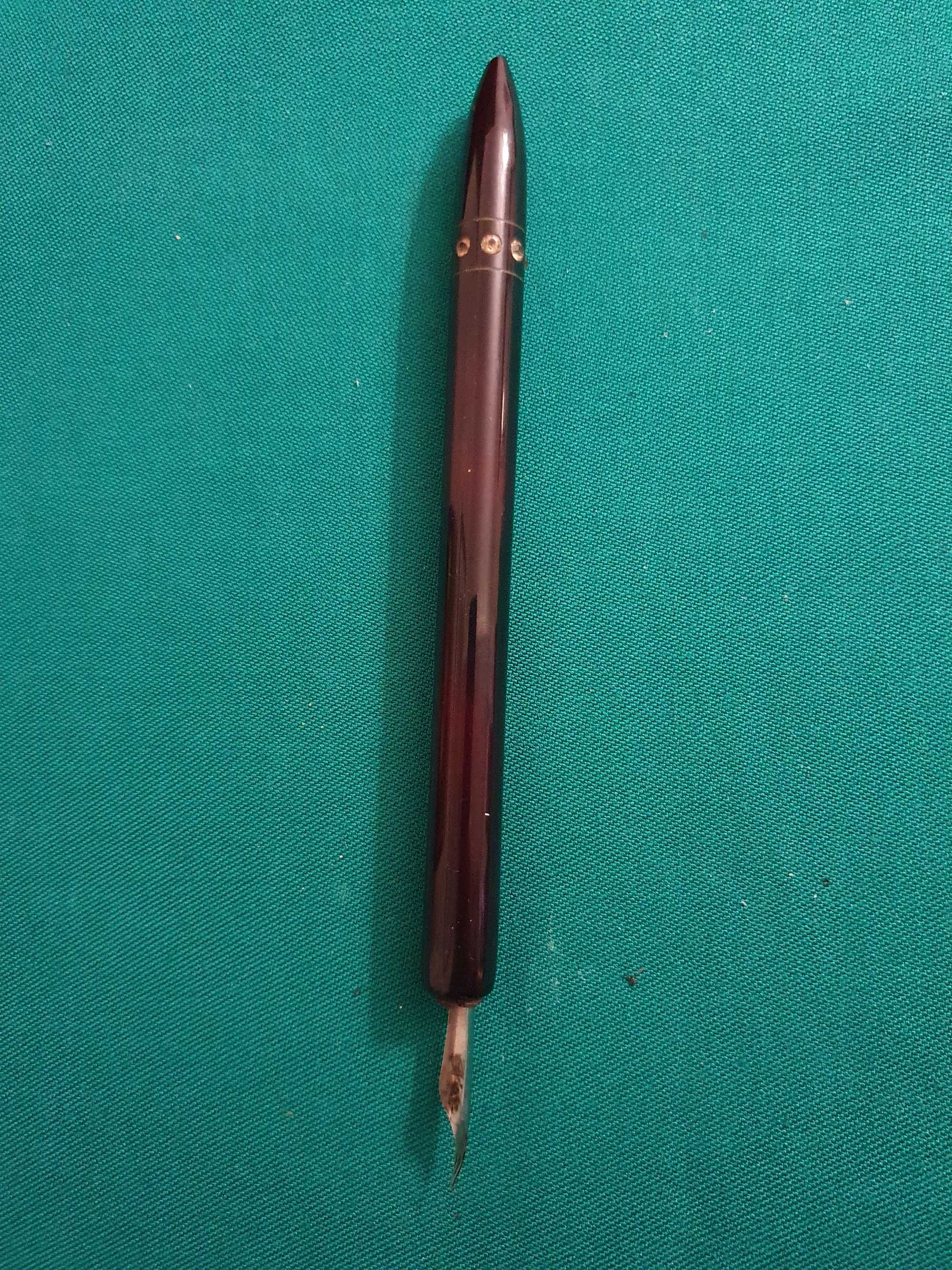 Caneta de Pena em Laca com 7 Safiras, muito antiga - séc. XIX