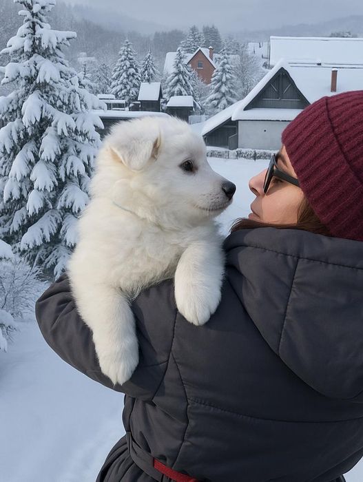 Biały Owczarek Szwajcarski ostatni chłopak długowłosy