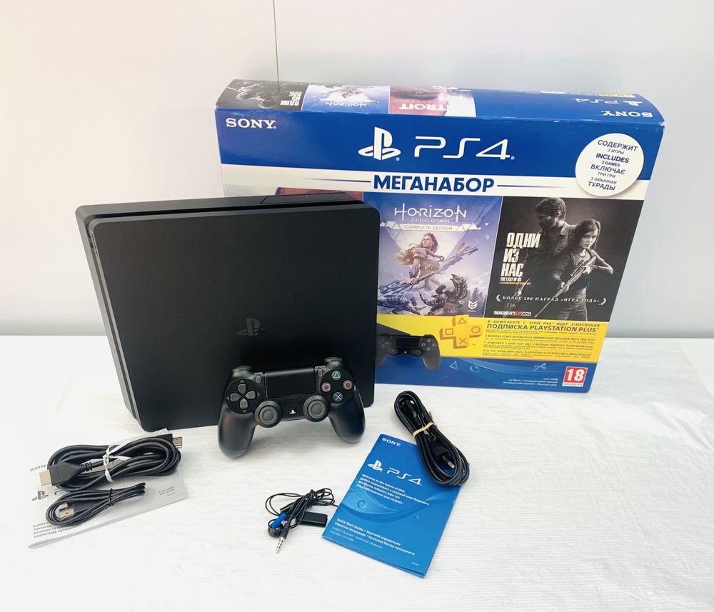 Sony Playstation 4 SLIM 1 tb. + 30 ігор! Гарантія! Магазин!(ps4)