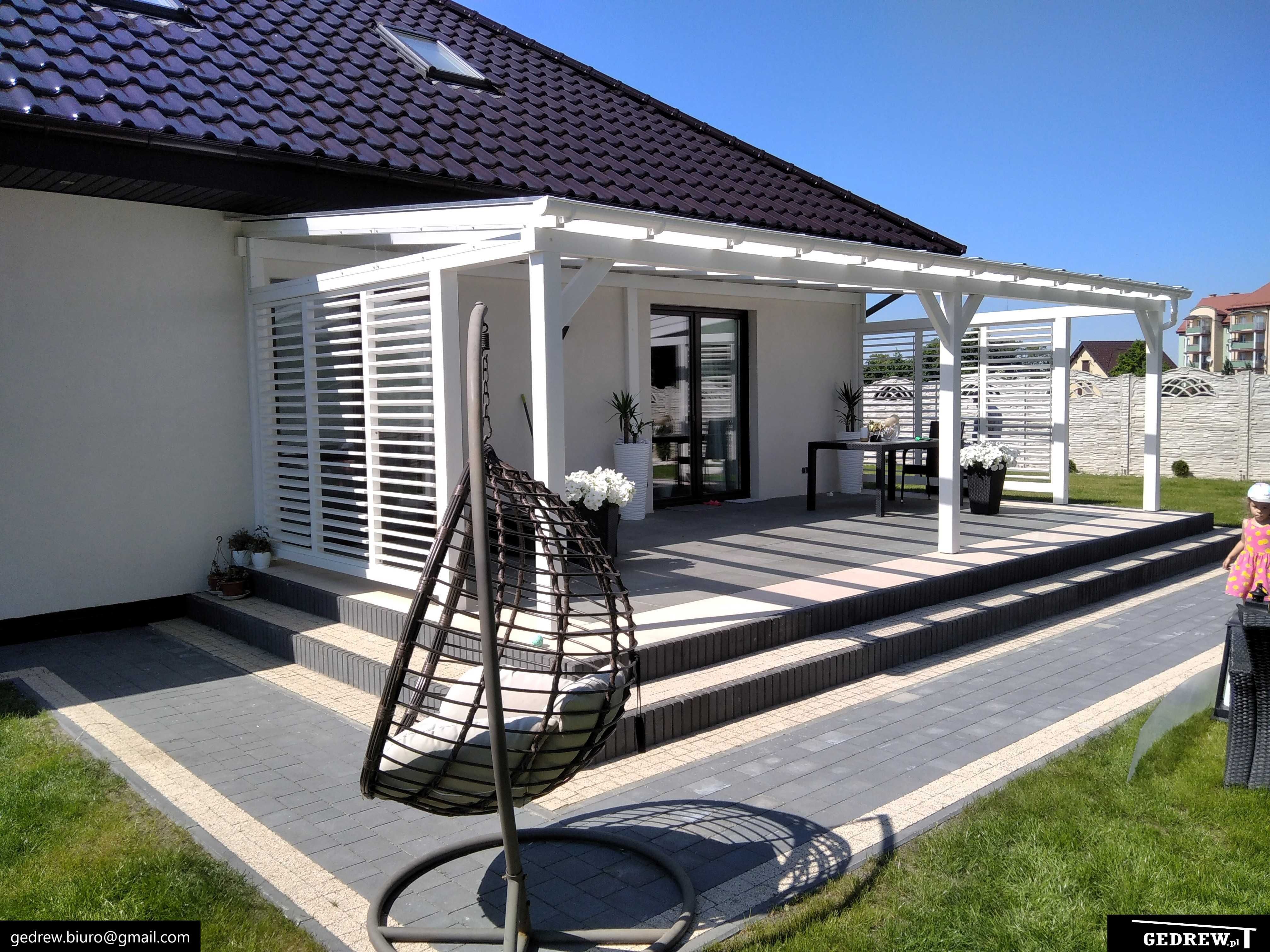 zadaszenie tarasu patio pergola altana wiata poliwęglan 6,3x4m