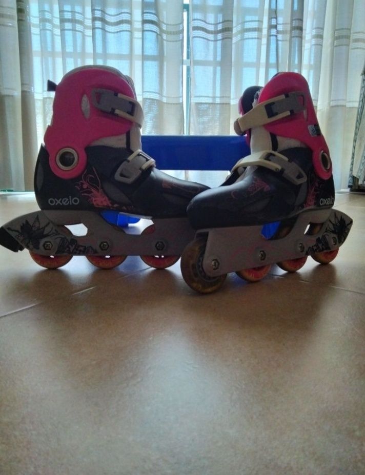 Patins em linha com luz