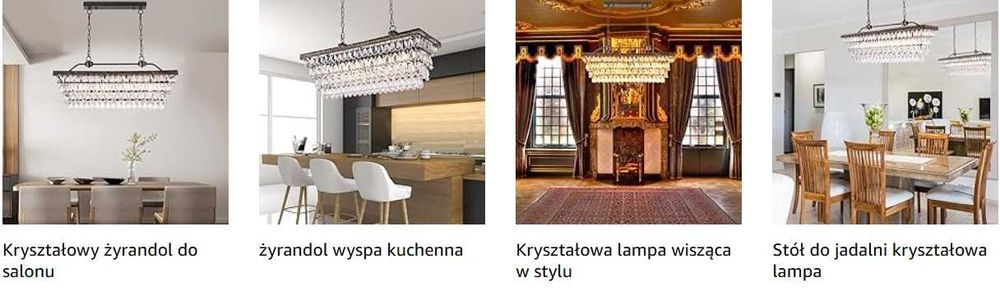 Kryształowy żyrandol w stylu vintage retro 76 cm lampa wisząca Wellmet