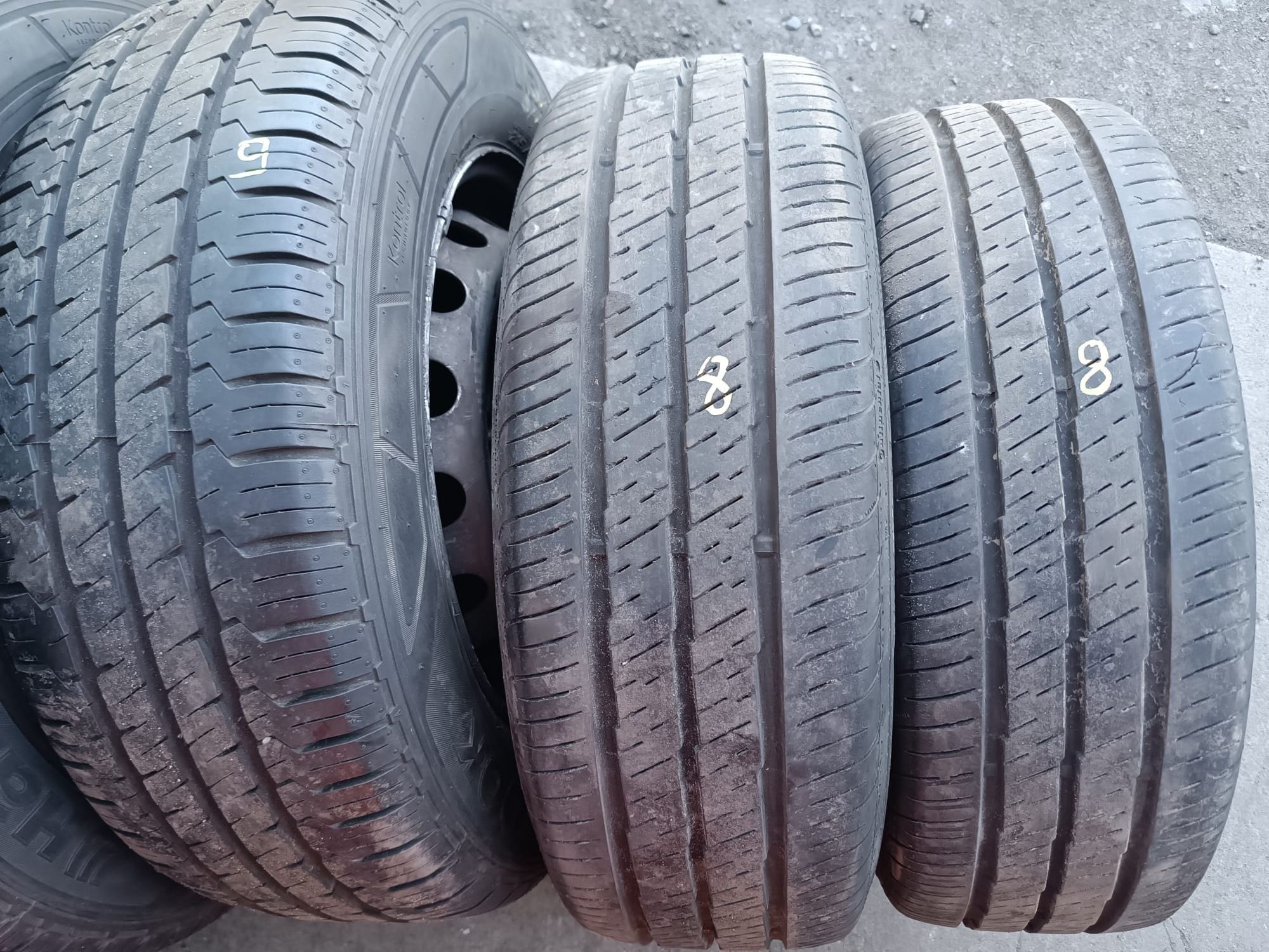 Opony letnie 215/65/16C bieżnik 9mm-8mm, Hankook/Continental