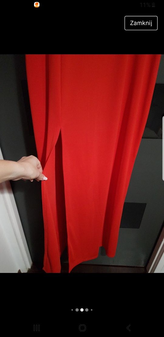 Piękna czerwona sukienka L h&m