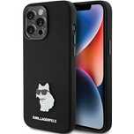 Etui Karl Lagerfeld Silicone Choupette Metal Pin na iPhone 15 Pro - cz