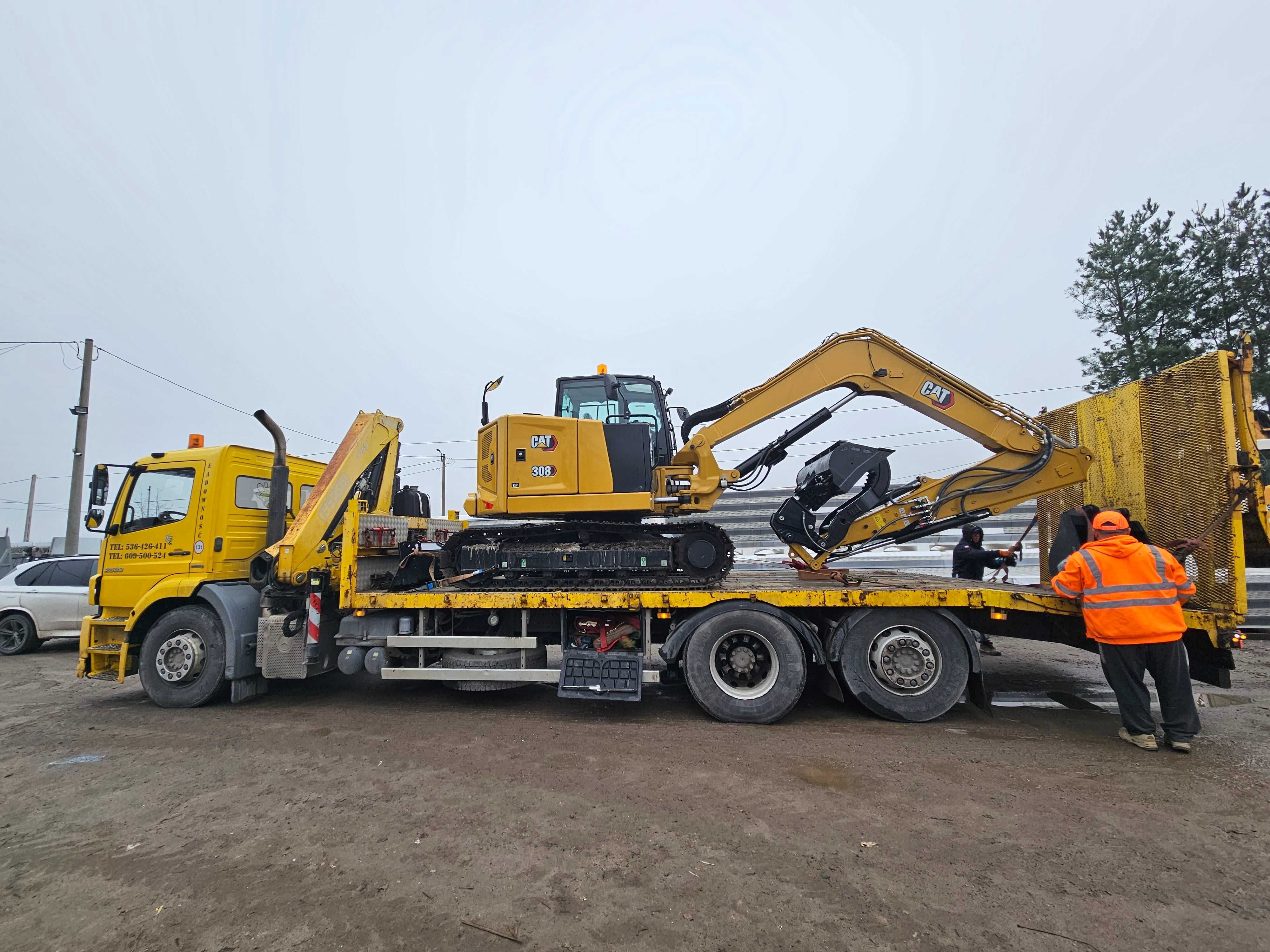 Usługi koparką z młotem cat 308 wywóz betonów z wyburzenia legal bdo
