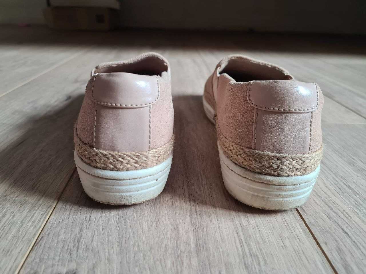 Сліпони замшеві туфлі clarks 38р. 24.5см слипоны замшевые туфли