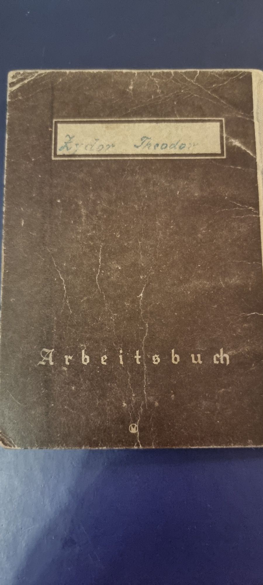 Oryginalny Arbeitsbuch 1944 3 Rzesza