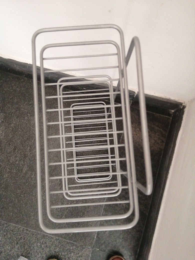 Prateleira metal cinza cozinha ou wc