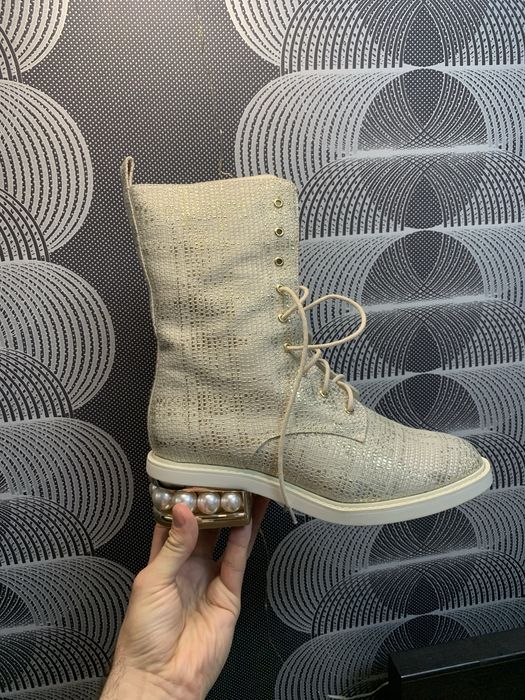 Nicholas Kirkwood Casati Pearl Ankle Boots (оригінал)