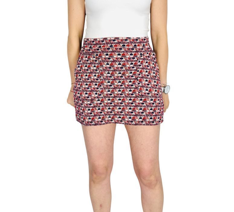 Tweedowa mini w kolorowy wzór S 36 ZARA