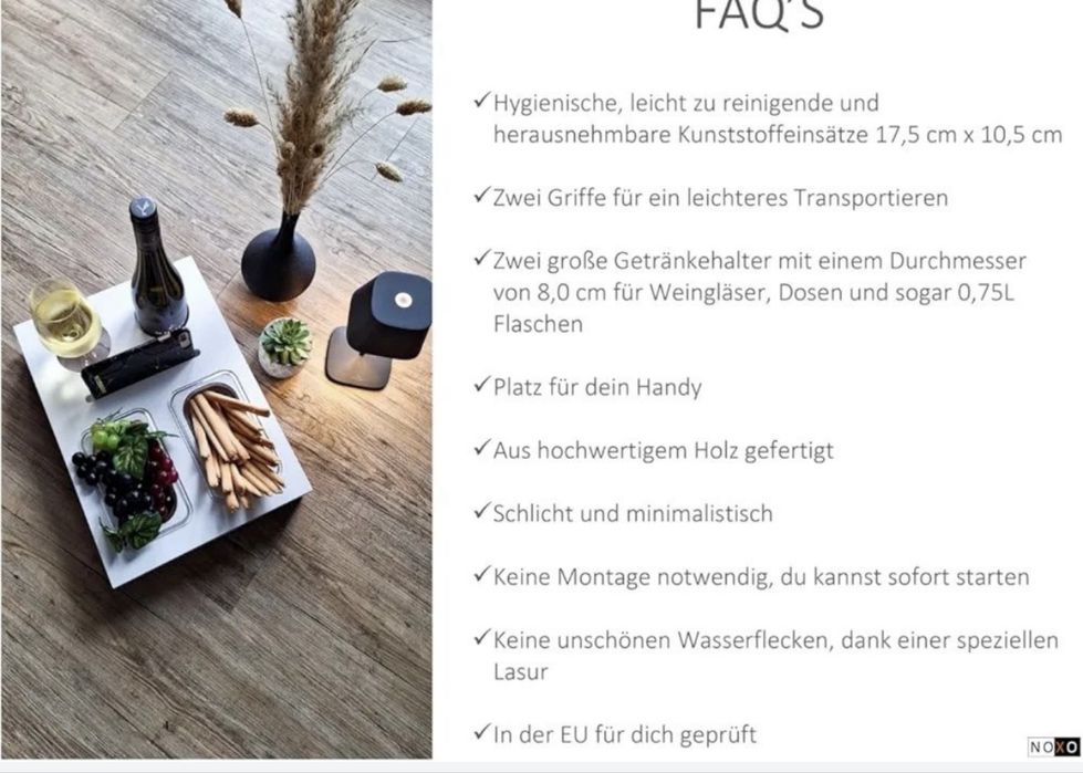 organizer snackbar na przekąski napoje noxo na kanapę