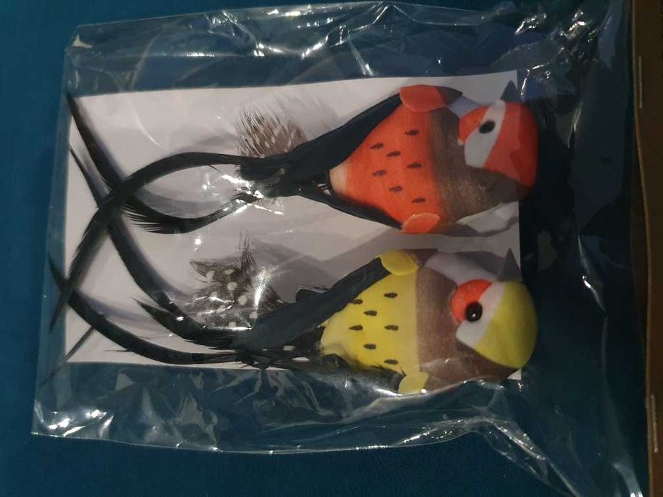 Piankowe ptaszki dekorowane 2 szt