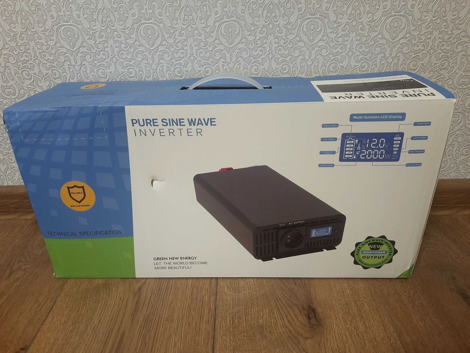 Топовий інвертор Wemaxpower 12V-220V 2000W/4000W чистий синус, дисплей