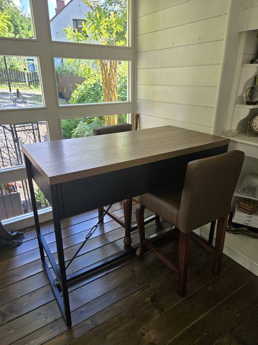 Stół barowy, wyspa kuchenna 120x90x60 dwa hokery w stylu Loft