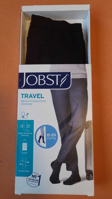 Jobst Travel (Nowe) - uciskowe podk. (Size:2 / 15- 20 mmHg / Czarne)