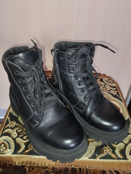 Зимові шкіряні ботінки устілка 21 см