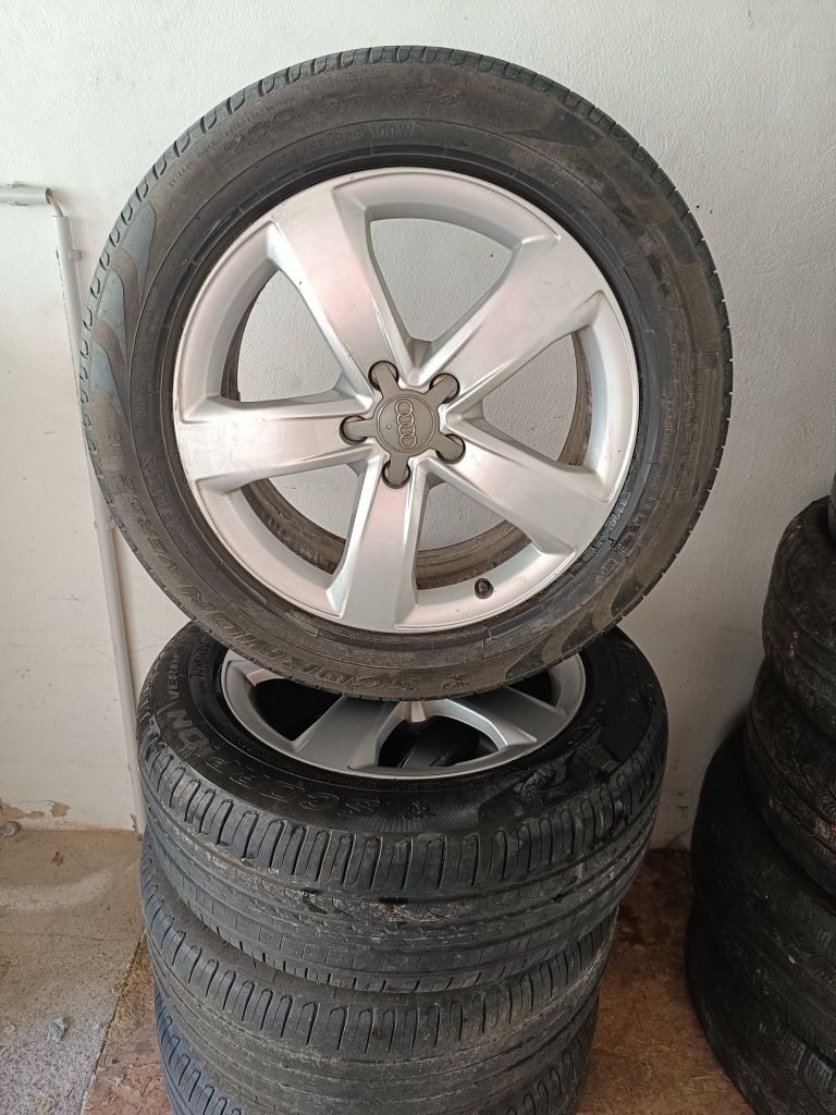 Komplet felg Audi 18cali opona Pirelli lato 235/55/18