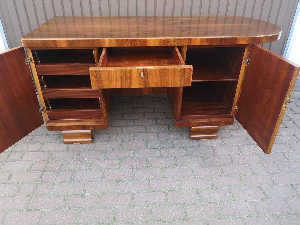 Biurko ART-DECO Unikat Orzech Zgrabne Stare Antyk Po Renowacji.