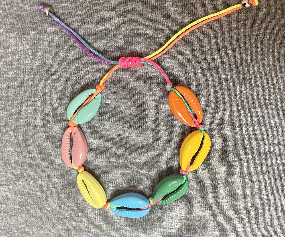 Pulseira Buzios Multicores - ajustavel (nova)