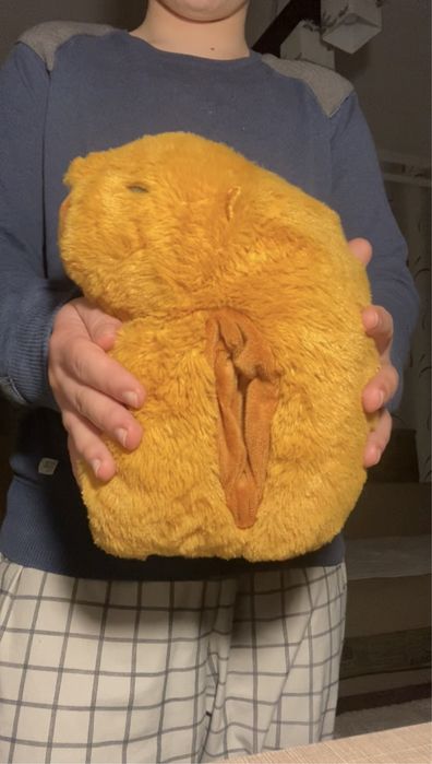 Іграшка мʼяка капібара з кишенями для рук